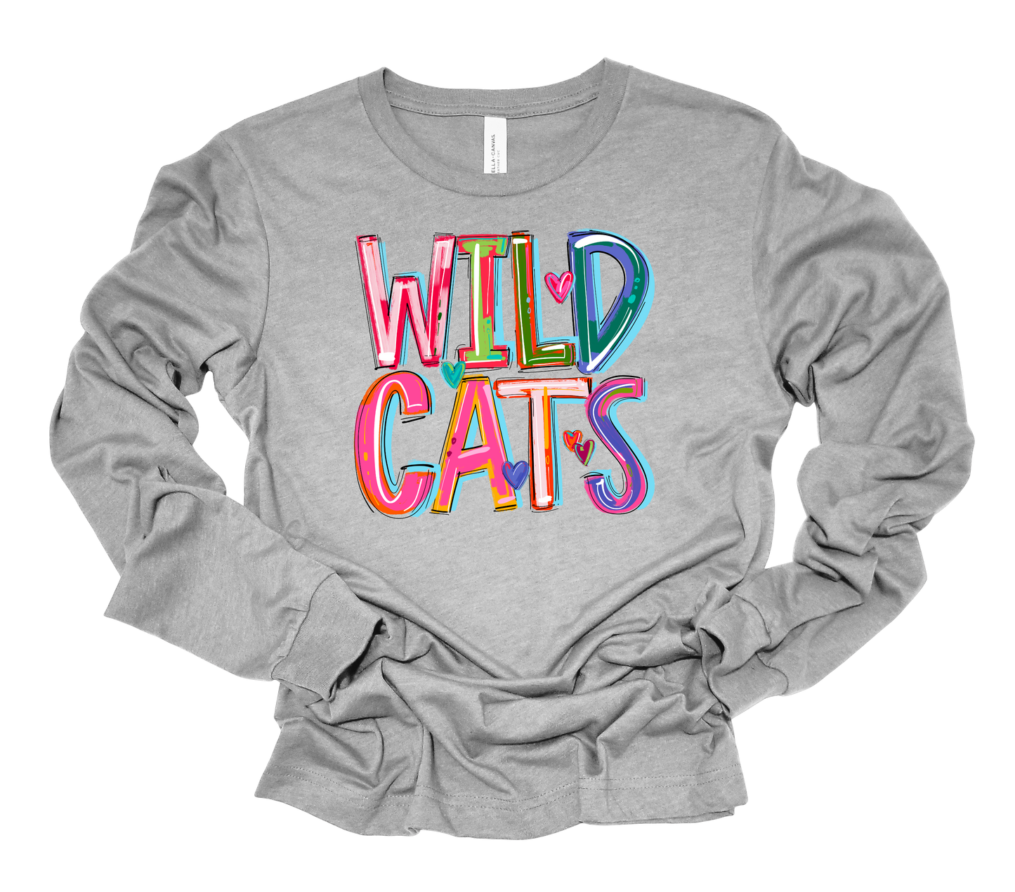 Youth Cheery Wildcats Bella Canvas Long Sleeve