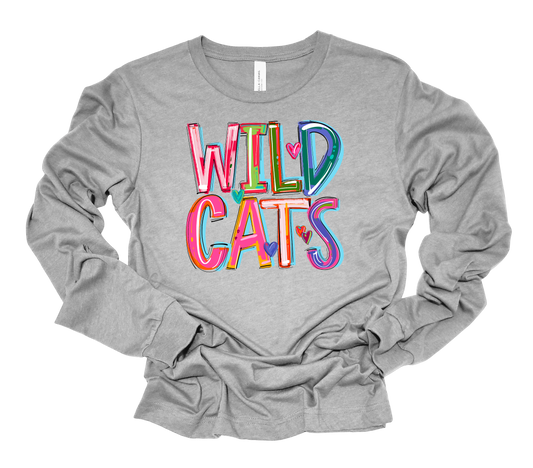 Youth Cheery Wildcats Bella Canvas Long Sleeve