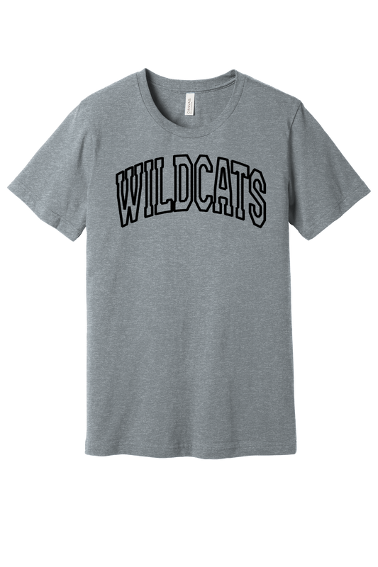 Youth Wildcat Faux Embroidery Bella Canvas T-Shirt