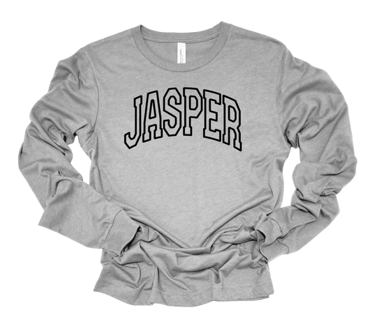 Jasper Faux Embroidery Bella Canvas Long Sleeve