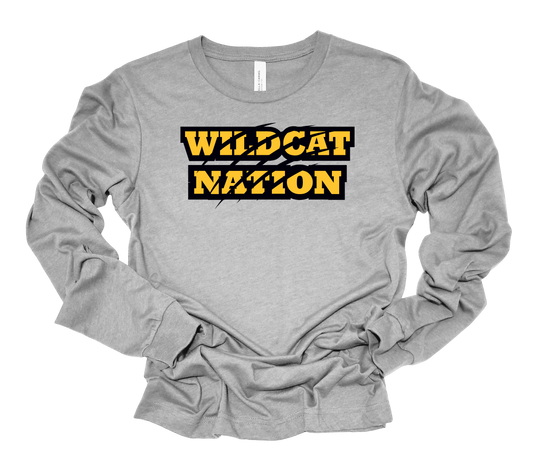 Youth Wildcat Nation Bella Canvas Long Sleeve