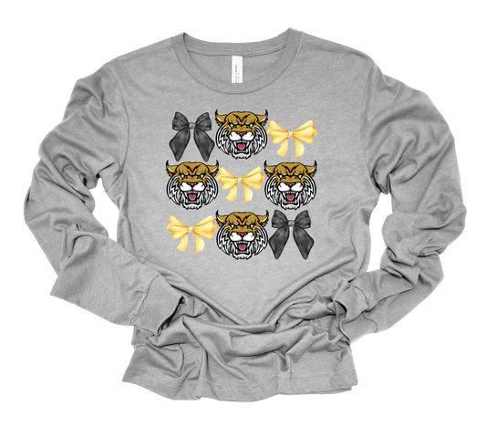 Bows and Wildcats Bella Canvas Long Sleeve