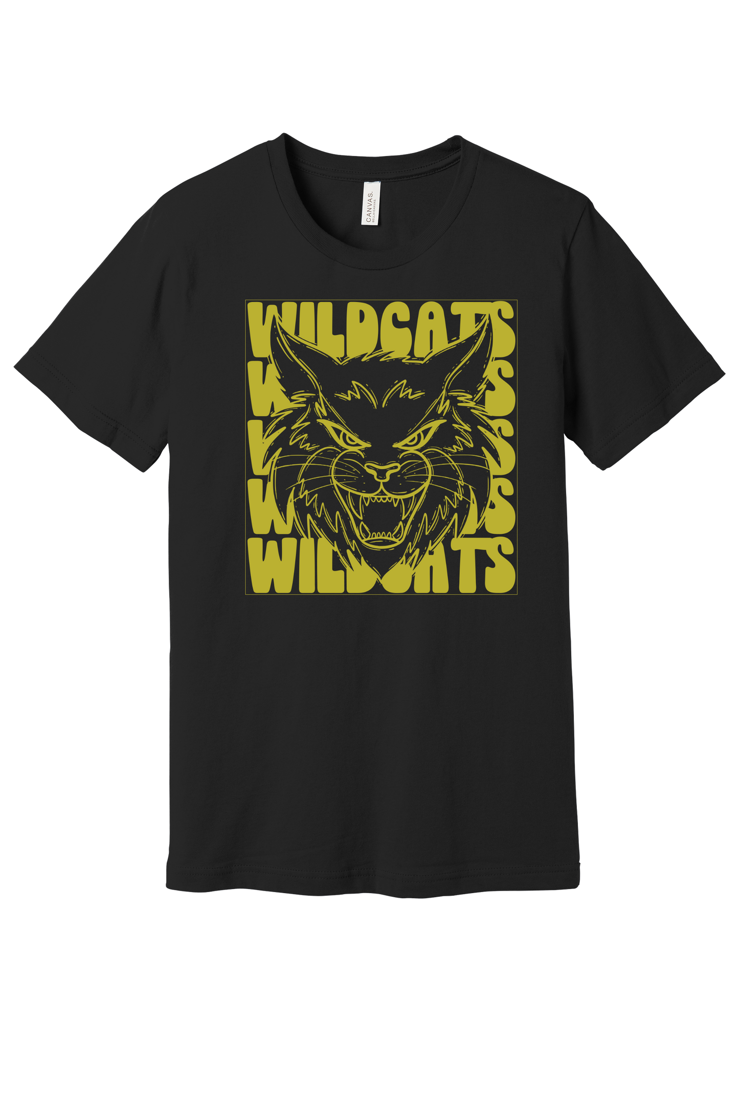 Youth Stacked Wildcat Bella Canvas T-Shirt