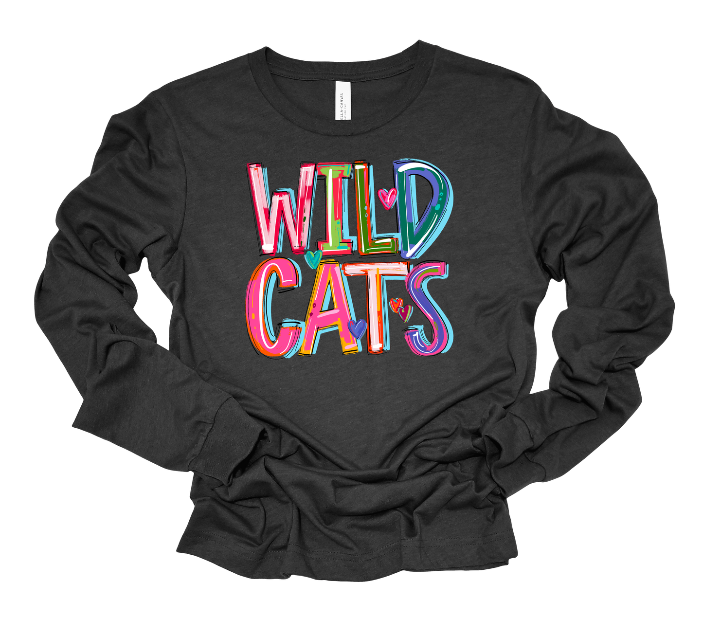 Youth Cheery Wildcats Bella Canvas Long Sleeve