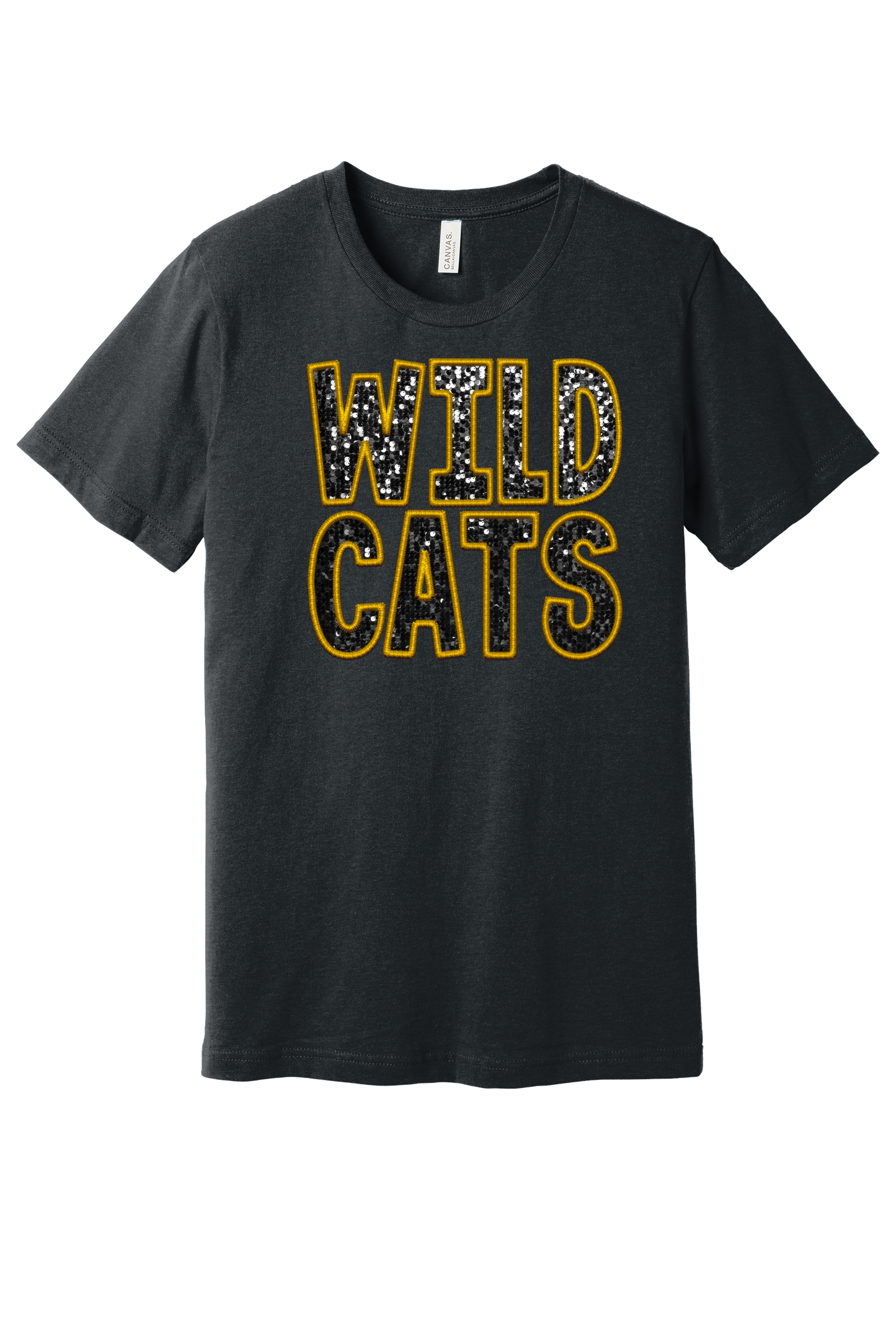 Wildcat Sparkle Faux Embroidery Bella Canvas T-Shirt