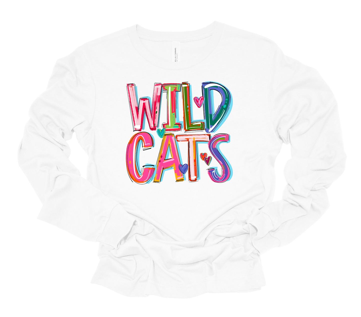 Youth Cheery Wildcats Bella Canvas Long Sleeve